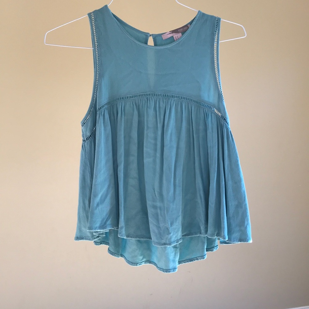 Forever 21 Blue Flowy Tank Top.